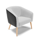 Poltrona Decorativa Pé Palito Natural Kit 2 Stella Preto/linh