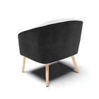 Poltrona Decorativa Pé Palito Natural Kit 2 Stella Preto/linh