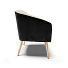 Poltrona Decorativa Pé Palito Natural Kit 2 Stella Preto/linh