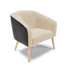 Poltrona Decorativa Pé Palito Natural Kit 2 Stella Preto/linh