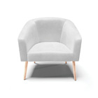 Poltrona Decorativa Pé Palito Natural Kit 2 Stella Sintético