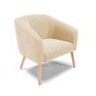 Poltrona Decorativa Pé Palito Natural Kit 2 Stella Suede D03