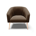 Poltrona Decorativa Pé Palito Natural Kit 2 Stella Suede Marr