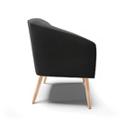 Poltrona Decorativa Pé Palito Natural Kit 2 Stella Veludo D03