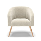 Poltrona Decorativa Pé Palito Natural Stella Bouclê D03 - D'r