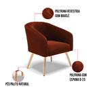 Poltrona Decorativa Pé Palito Natural Stella Bouclê D03 - D'r