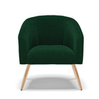 Poltrona Decorativa Pé Palito Natural Stella Bouclê D03 - D'r