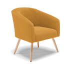 Poltrona Decorativa Pé Palito Natural Stella Bouclê D03 - D'r