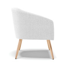 Poltrona Decorativa Pé Palito Natural Stella Bouclê Off White