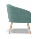 Poltrona Decorativa Pé Palito Natural Stella Bouclê Verde Men