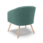 Poltrona Decorativa Pé Palito Natural Stella Bouclê Verde Men