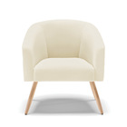 Poltrona Decorativa Pé Palito Natural Stella Cotelê Ext/velud