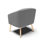 Poltrona Decorativa Pé Palito Natural Stella Linho D03 - D'ro