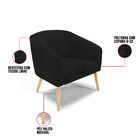 Poltrona Decorativa Pé Palito Natural Stella Linho D03 - D'ro