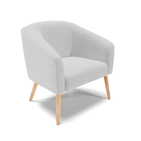 Poltrona Decorativa Pé Palito Natural Stella Linho D03 - D'ro