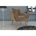 Poltrona Decorativa Pé Palito Toquio - Veludo Marrom Claro