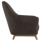 Poltrona Decorativa Pêra Base Fixa Veludo Tabaco - Gran Belo