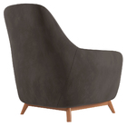 Poltrona Decorativa Pêra Base Fixa Veludo Tabaco - Gran Belo