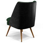 Poltrona Decorativa Pérsia Pés Palito D02 Veludo Verde Musgo