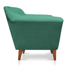 Poltrona Decorativa Pérsia Suede Azul Turquesa Pés Chanfrado