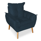 Poltrona Decorativa Pés De Madeira Apolo Suede Várias Cores -