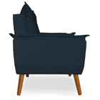 Poltrona Decorativa Pés De Madeira Apolo Suede Várias Cores -