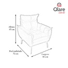 Poltrona Decorativa Pés De Madeira Apolo Suede Várias Cores -