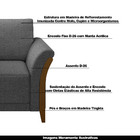 Poltrona Decorativa Pés Em Madeira Market Linho Chumbo G45 -