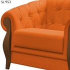 Poltrona Decorativa Pes Em Madeira Murano Moll