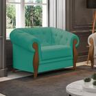 Poltrona Decorativa Pes Em Madeira Murano Moll