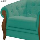 Poltrona Decorativa Pes Em Madeira Murano Moll