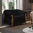 Poltrona Decorativa Pes Em Madeira Murano Moll