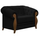 Poltrona Decorativa Pes Em Madeira Murano Moll