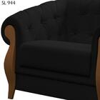 Poltrona Decorativa Pes Em Madeira Murano Moll