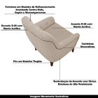 Poltrona Decorativa Pés Em Madeira Petra Linho Cru G45 - Gran