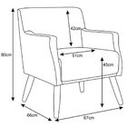 Poltrona Decorativa Pés Em Madeira Sala De Estar Diva D02 Tre