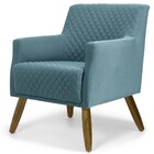 Poltrona Decorativa Pés Em Madeira Sala De Estar Diva D02 Tre