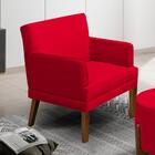 Poltrona Decorativa Pes Madeira Aspen Veludo Sanch