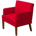 Poltrona Decorativa Pes Madeira Aspen Veludo Sanch