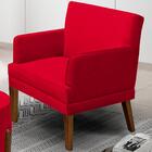 Poltrona Decorativa Pes Madeira Aspen Veludo Sanch