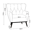 Poltrona Decorativa Pés Madeira Eivissa Veludo Vermelho G45 -