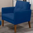 Poltrona Decorativa Pes Madeira Electra Veludo Capuccino Sanch