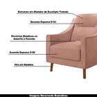 Poltrona Decorativa Pés Madeira Eriksen Veludo Rosê - Gran Be