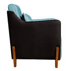 Poltrona Decorativa Pés Madeira Heloisa Veludo Composê Em Cor