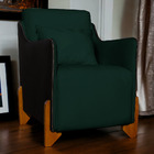 Poltrona Decorativa Pés Madeira Heloisa Veludo Composê Em Cor