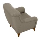 Poltrona Decorativa Pés Madeira Kunis Pu Bege G45 - Gran Belo