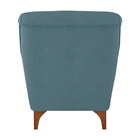 Poltrona Decorativa Pés Madeira Kunis Veludo Azul Claro G45 -