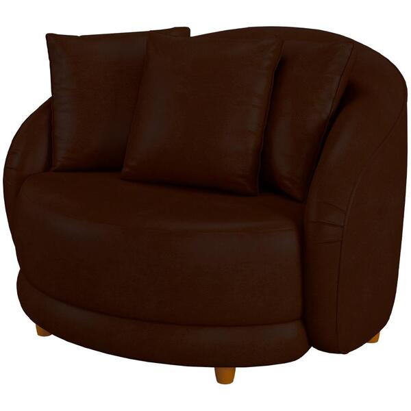 Poltrona Decorativa Pes Madeira Maly Corano Moll