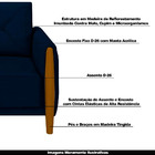 Poltrona Decorativa Pés Madeira Maragogi Veludo Azul Marinho