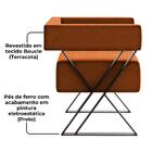 Poltrona Decorativa Pés Metal Mirela Boucle Milani Store